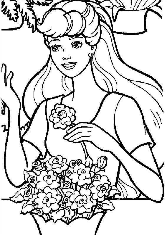 Desenho de Barbie Princesa cor de rosa para Colorir - Colorir.com