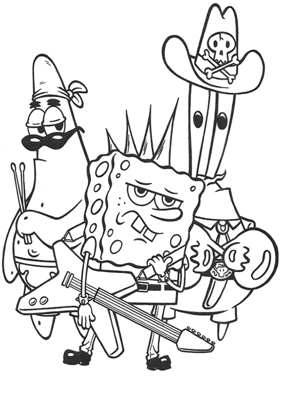 Desenhos colorir bob esponja